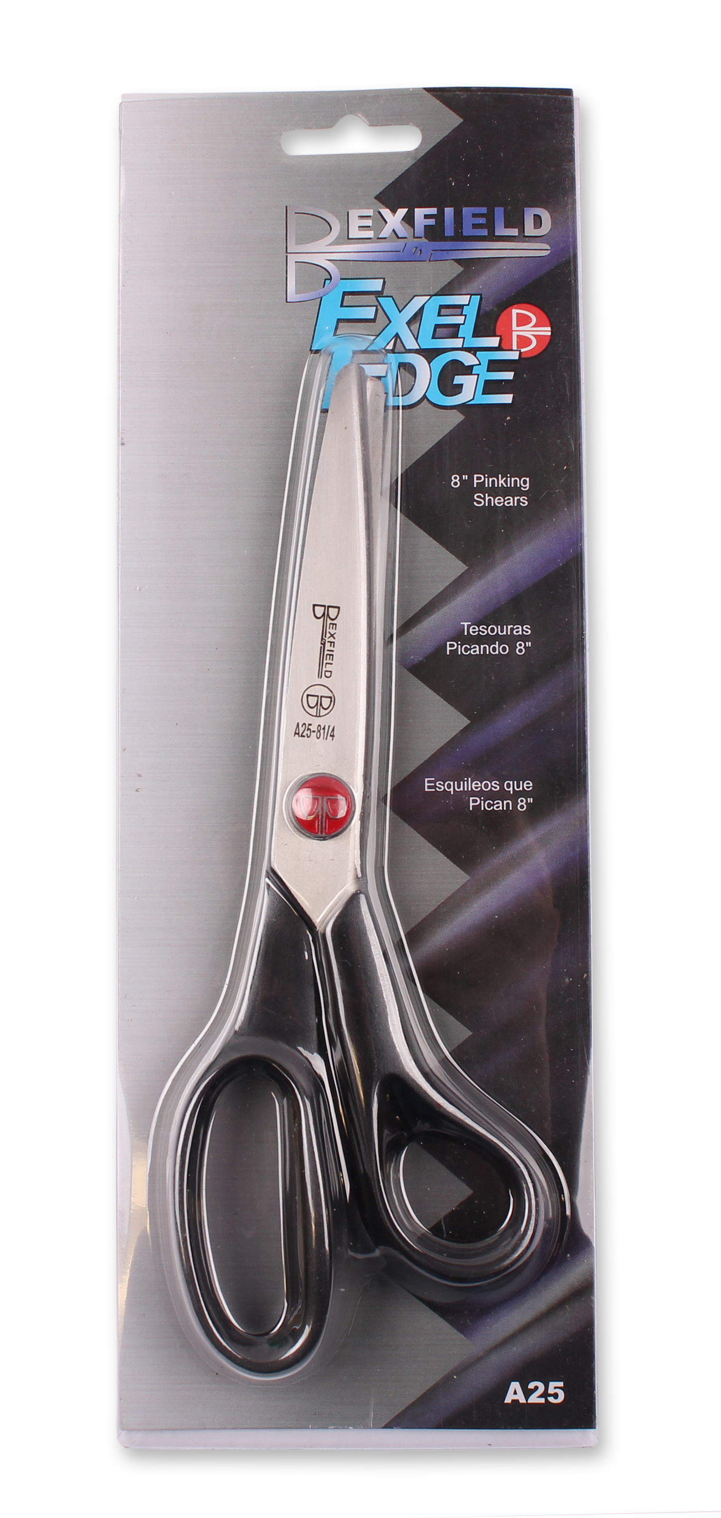 BEXFIELD kartelschaar 5mm kartel RVS lengte 21cm met zwart kunststof handvat
