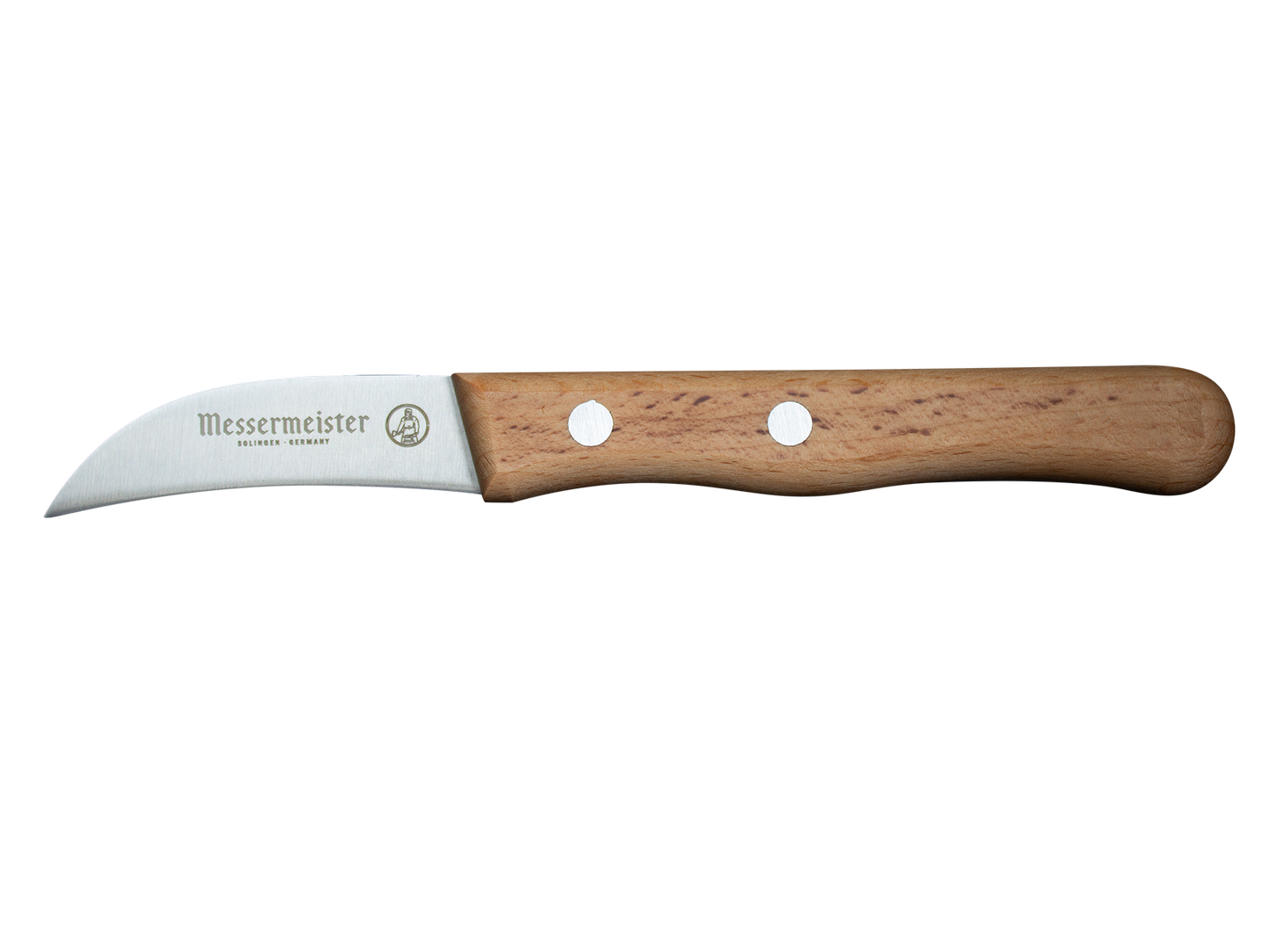 MESSERMEISTER serie FUTURE schilmes 6cm RVS gebogen vogelsnavel lemmet roodbeuken heft