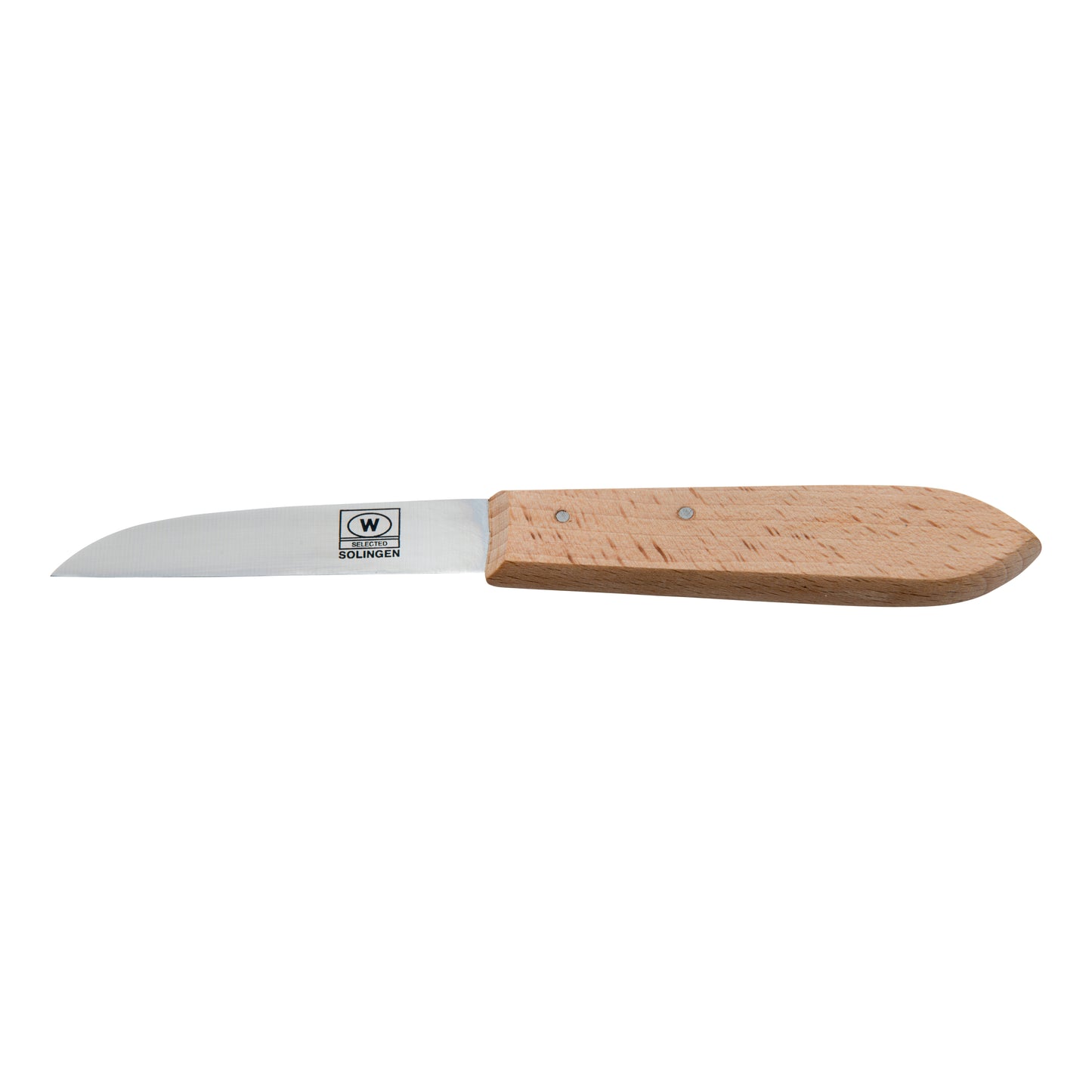 W-selected Aardappelmesje Carbonstaal 8 cm met Roodbeuken heft, 2 stuks op kaart
