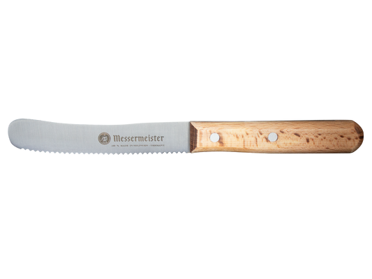 MESSERMEISTER FUTURE BUCKELS ontbijtmes RVS 11cm lemmet FSC roodbeuken heft