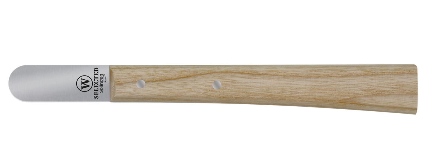 W-SELECTED Paprikames met ronde punt 3,5 cm lemmet met houten -rood beuken- heft