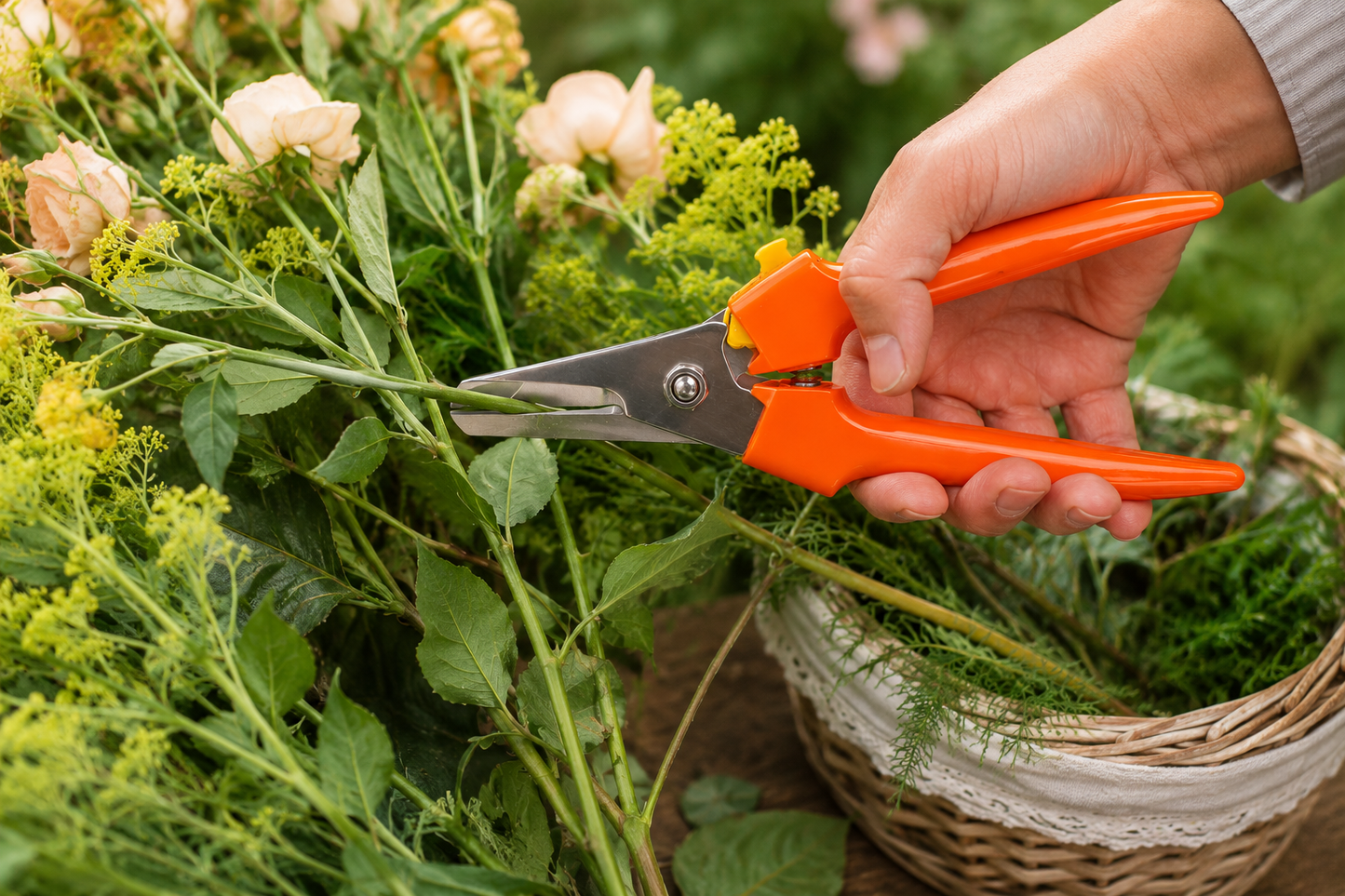 W-SELECTED® Gondola Allesknipper groot oranje met sluiting 19 cm