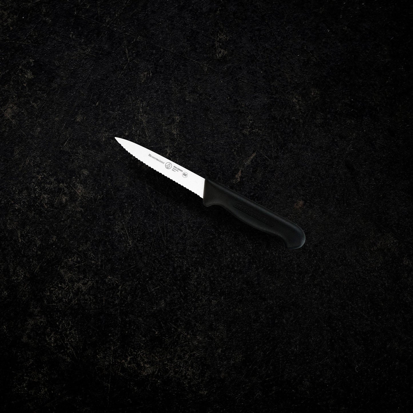 PRO SERIES 10 CM SERRATED SPEAR POINT PARING KNIFE