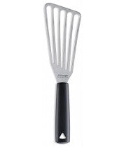 TRIANGLE Palet / spatel met gleuven RVS 16 cm zwart kunststof PP heft met ophangoog