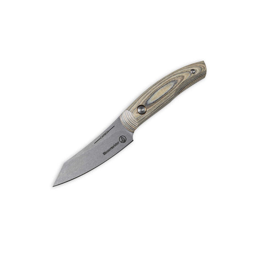 MESSERMEISTER CARBON tourneer - schilmes - carbonstalen lemmet 9cm FSC houten heft