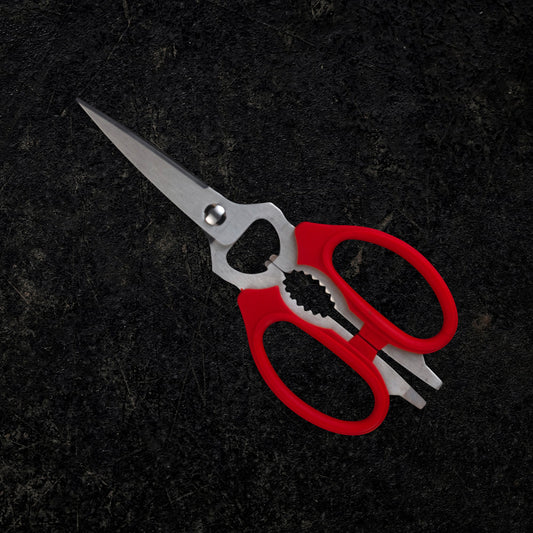 MESSERMEISTER RVS Take -Apart 20cm universele keukenschaar met rode kunststof grepen