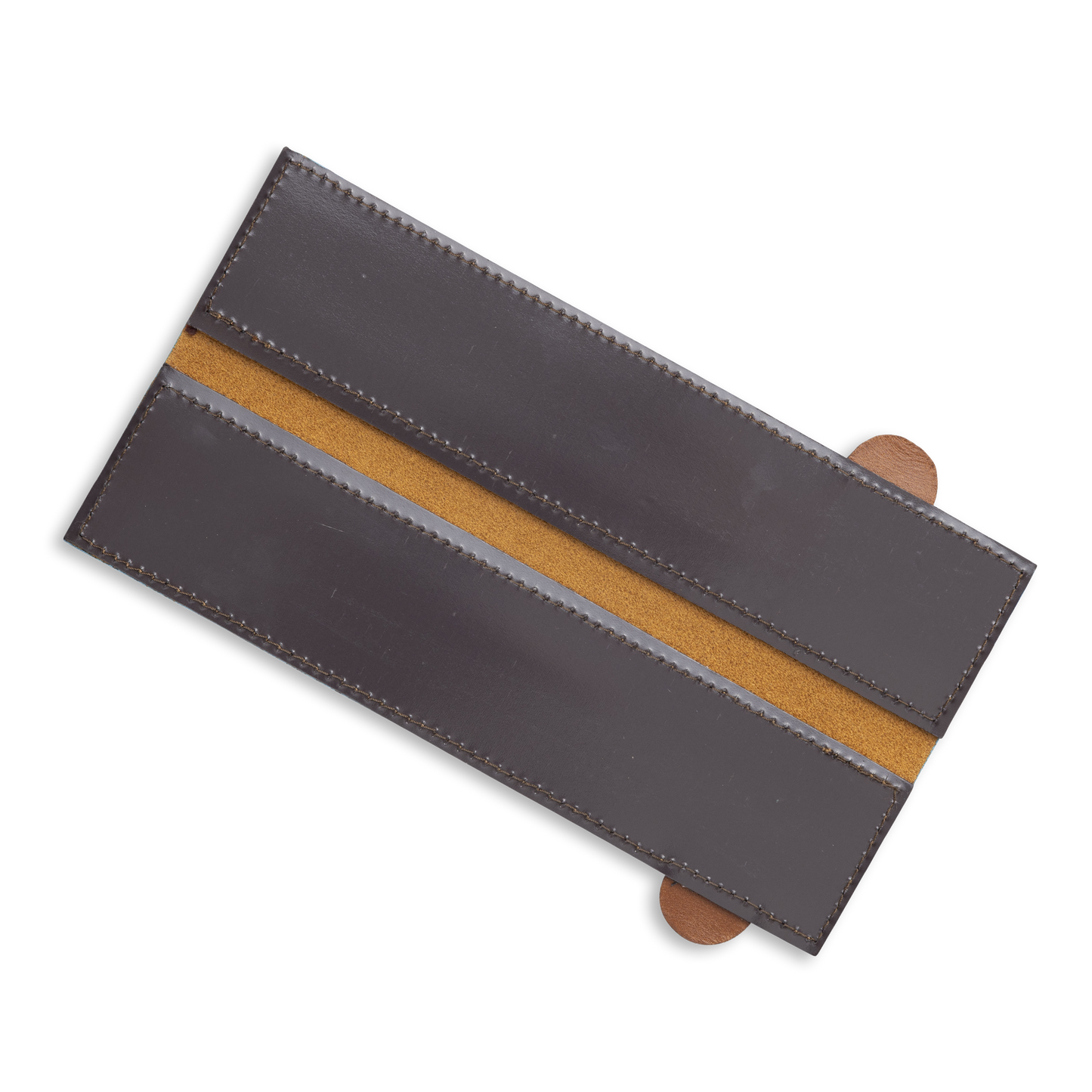 SADDLE BROWN MAGNETIC LEATHER EDGE-GUARD - 16 CM