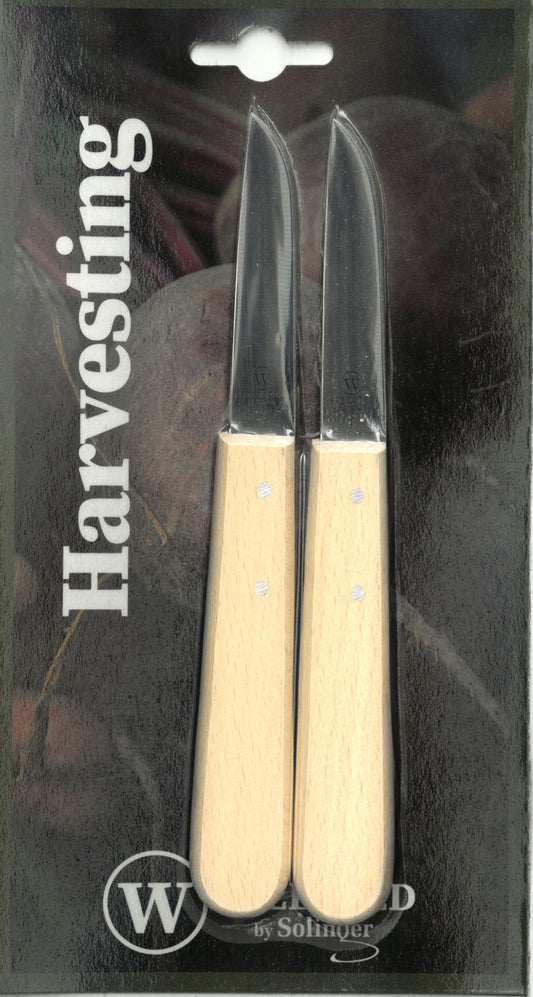 W-selected Aardappelmesje Carbonstaal 8 cm met Roodbeuken heft, 2 stuks op kaart