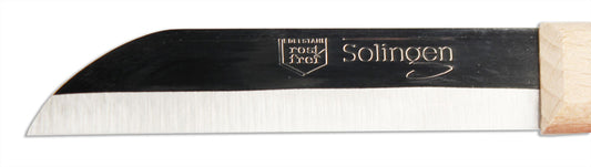 W-SELECTED aardappelschilmesje 7cm RVS stalen lemmet met beukenhouten heft