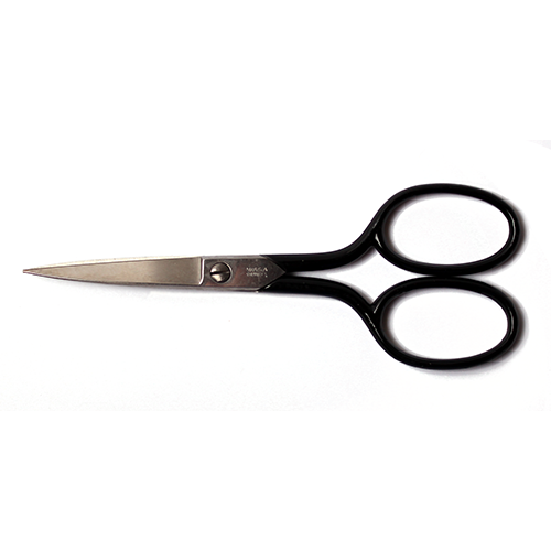 W-SELECTED stof-wever-naai-punt-borduurschaar van 13,5cm RVS blauw met lichtblauw geïsoleerd handvat