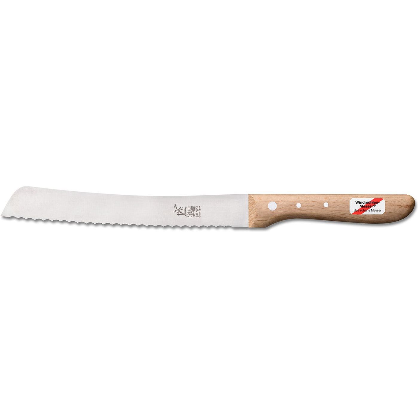 ROBERT HERDER 2711 broodmes gekarteld lemmet 19,5cm roodbeukhouten heft
