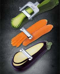 TRIANGLE RVS Spirit Juliennesnijder 18cm met 3 verschillende mesjes zwart kunststof het met ophangoog