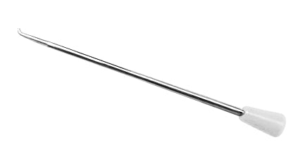 SOLEA 25 stuks roestvrijstalen kokkel- kreukel- slakken-naald met kunststof knop (WIT)