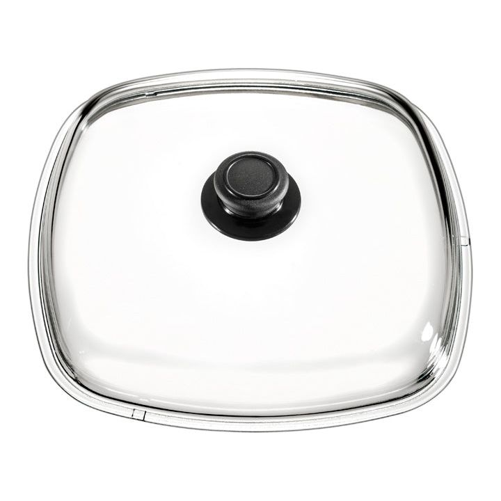 Eurolux glazen deksel met knop 26 x 26 cm