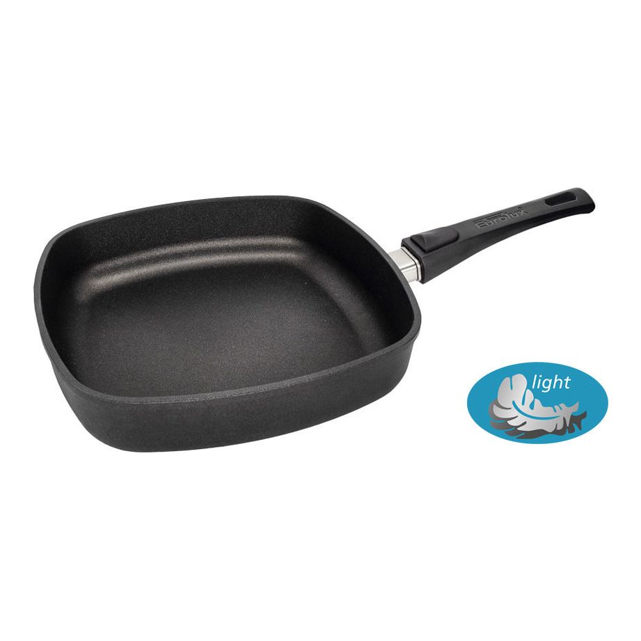 EUROLUX light Hapjes- koekenpan met afneembare steel 20x20x6,5cm flex-inductie / combizone Bosch, Miele en Siemens Compatible