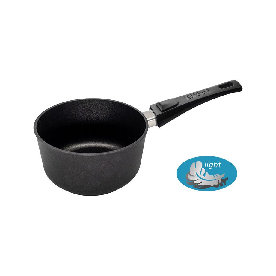 EUROLUX light steelpan met afneembare steel diameter 18cm hoog 9,5cm flex-inductie / combizone Bosch, Miele en Siemens Compatible