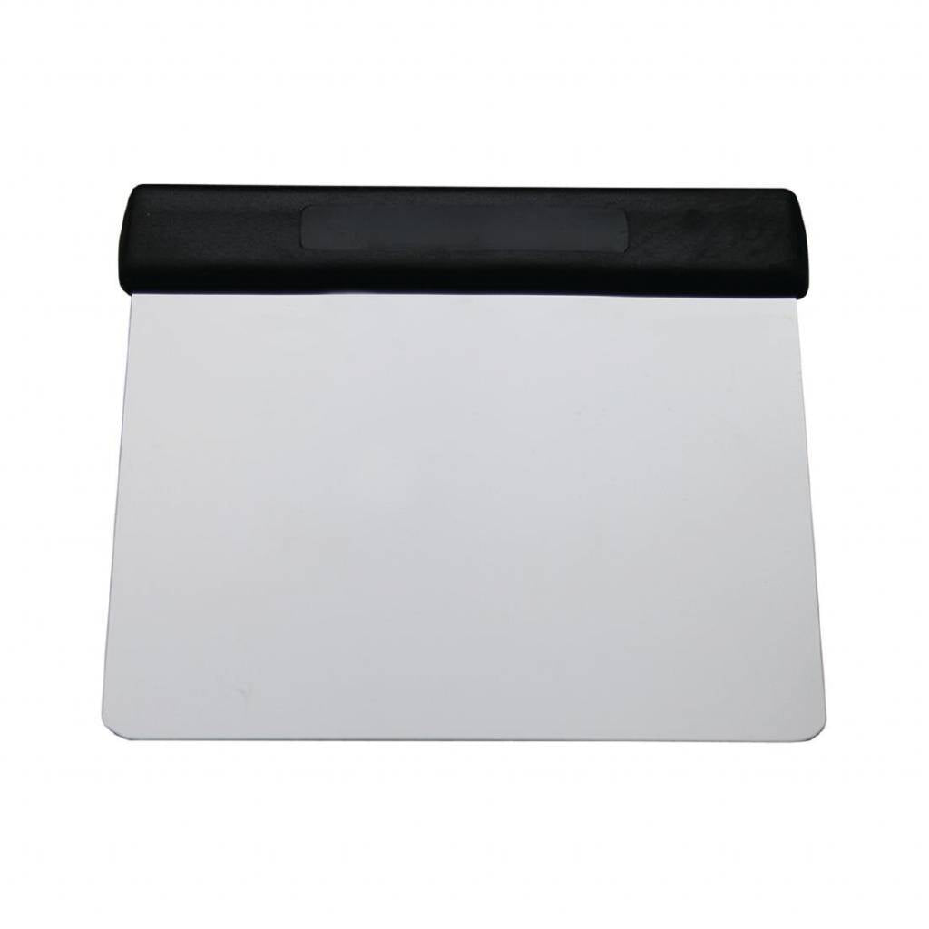 SOLINGER flexibele RVS deegschraper met zwart kunststof greep 10cm x 11,7cm breed