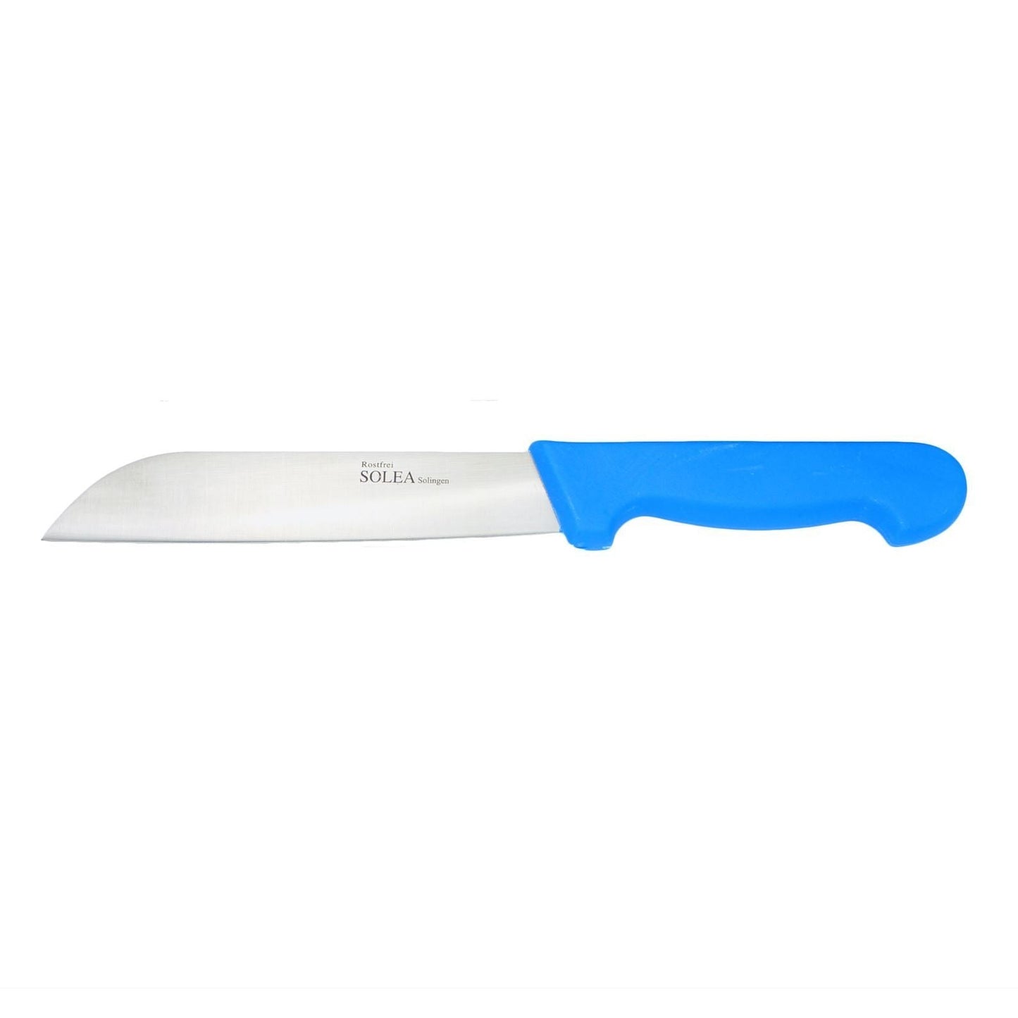 SOLEA RVS groente- oogst- mes lengte 18cm met blauw kunststof PP heft/grip