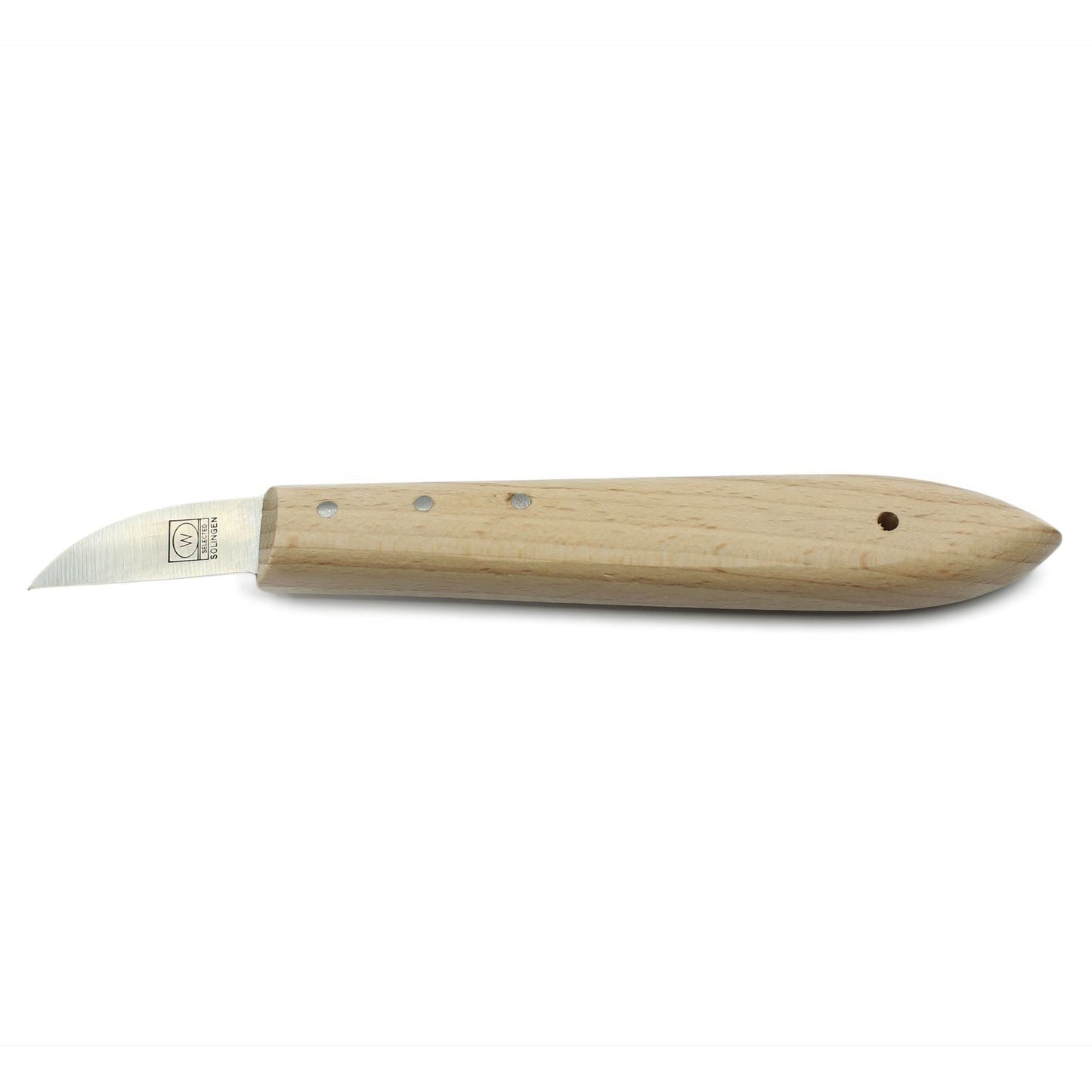 W-SELECTED® Haringkaak- oogstmesje FSC beukenhout heft 4,5cm carbonstaal lemmet