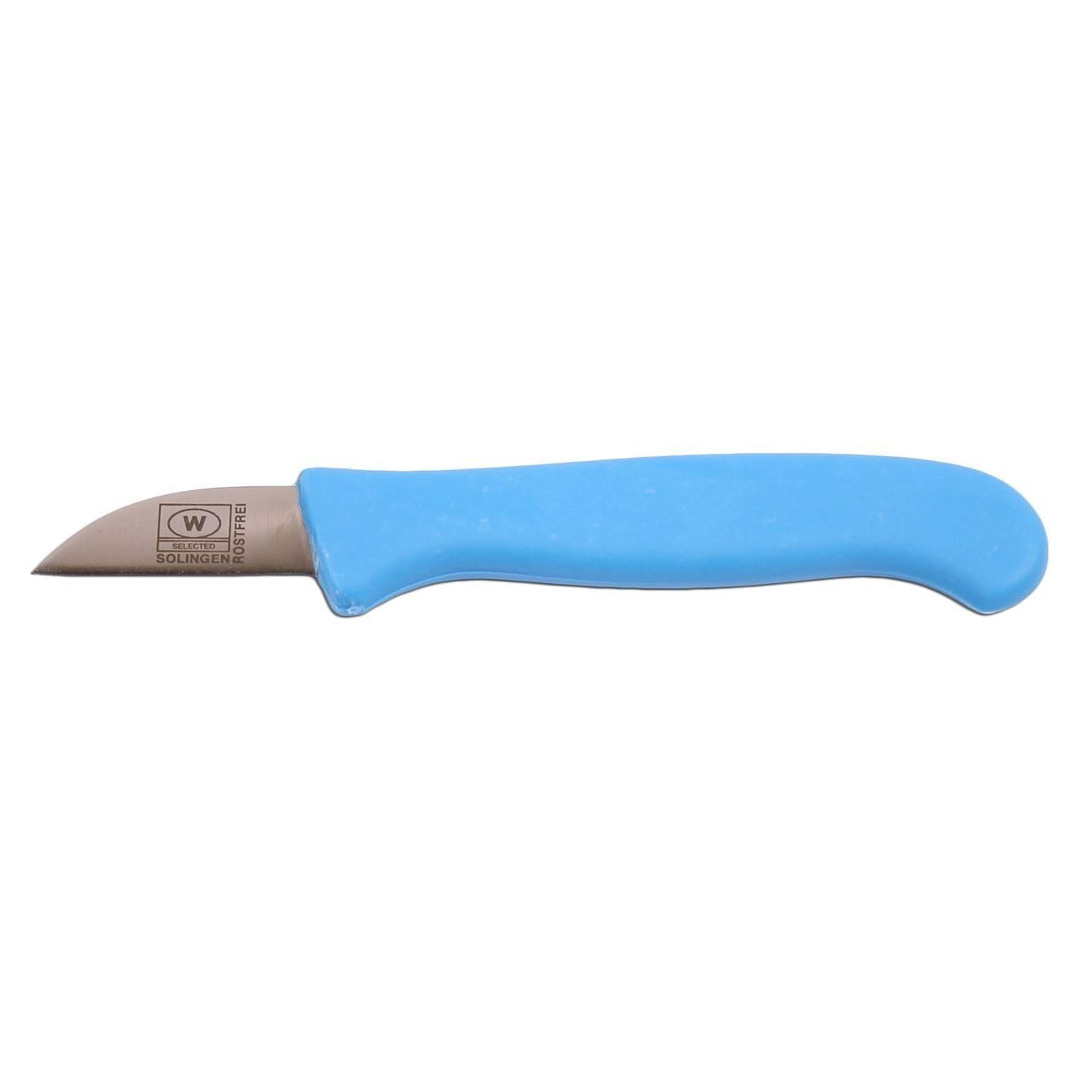W-SELECTED® oogstmesje met blauw HACCP kunststof heft en 4cm RVS lemmet