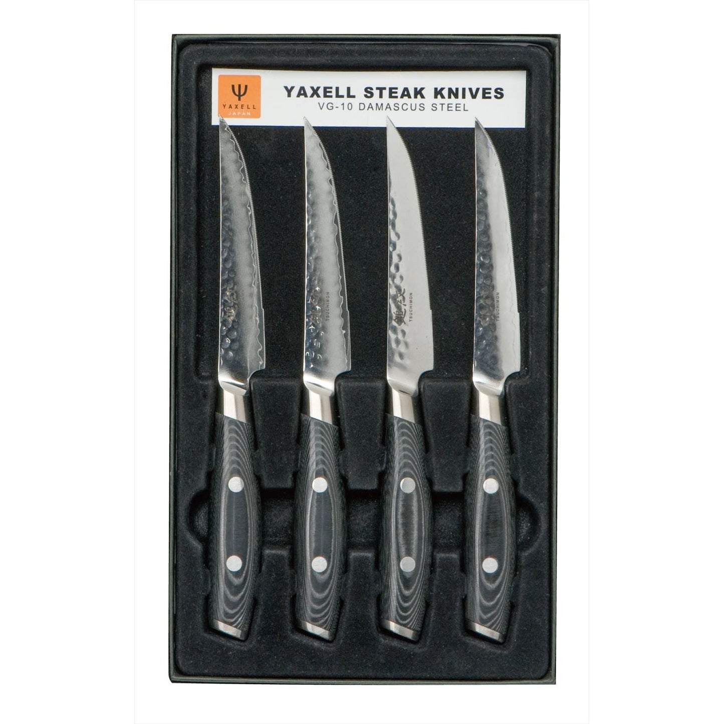 Japans Yaxell TSUCHIMON Steakmessen set 4-delig