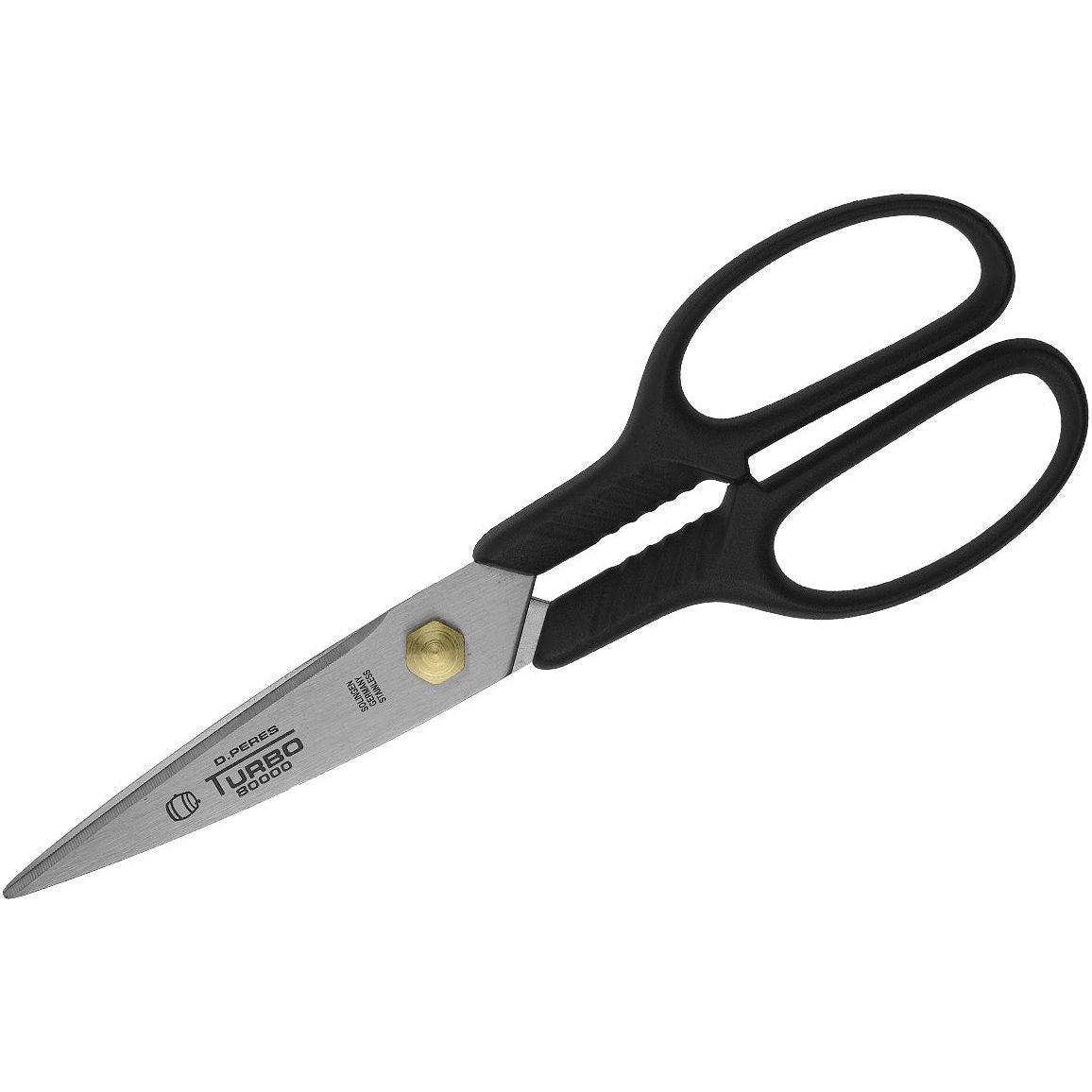 DANIEL PERES Turbo 80000 keukenschaar RVS met zwart kunststof ogen lengte 21,7cm