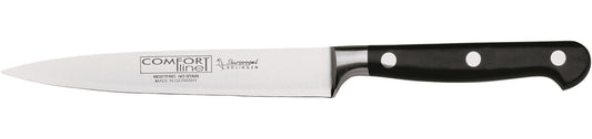 BURGVOGEL Comfort Line professioneel Koks- mes RVS smal lemmet 18cm zwart POM heft