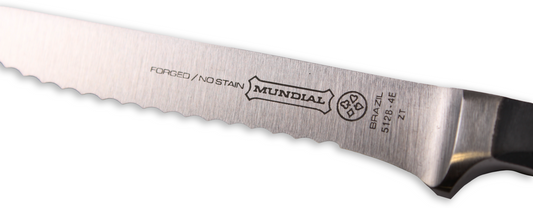 MUNDIAL Chef's Steakmes 10cm roestvrijstalen lemmet zwart met drie nieten POM heft