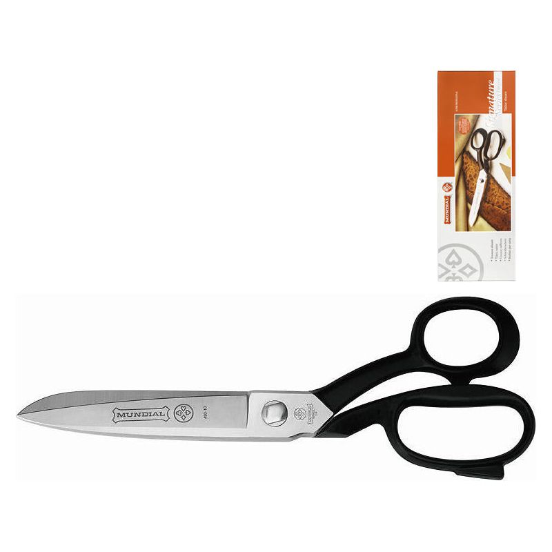 MUNDIAL Super Professional 490-10 Kleermakersschaar 25cm gepolijste bladen zwart gelakte grepen