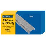 RAPESCO nietjes 24/6mm per 5000 stuks metalen nietjes in doos verpakt