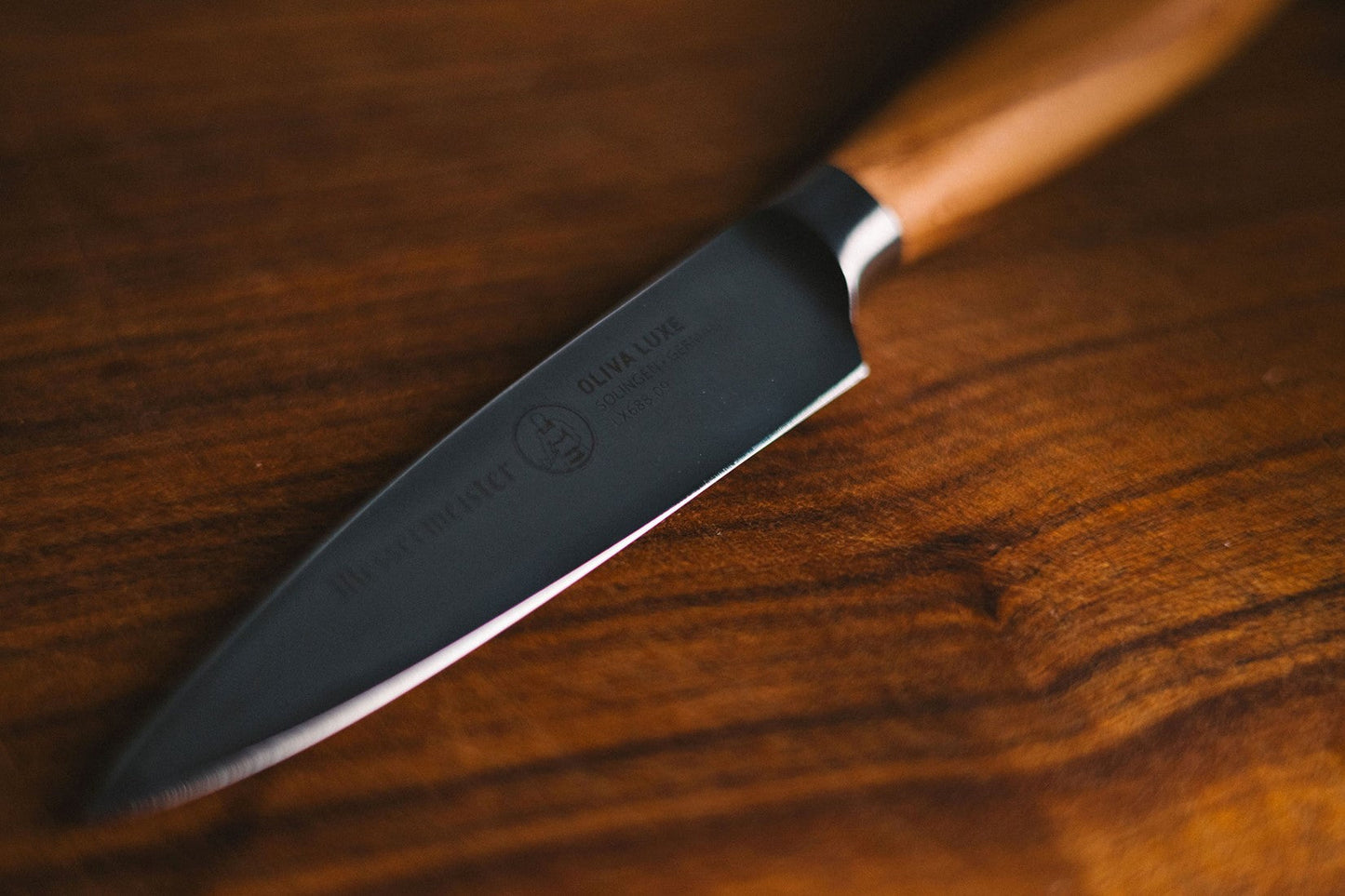 MESSERMEISTER serie OLIVA LUXE 9cm office mes met olijfhouten heft