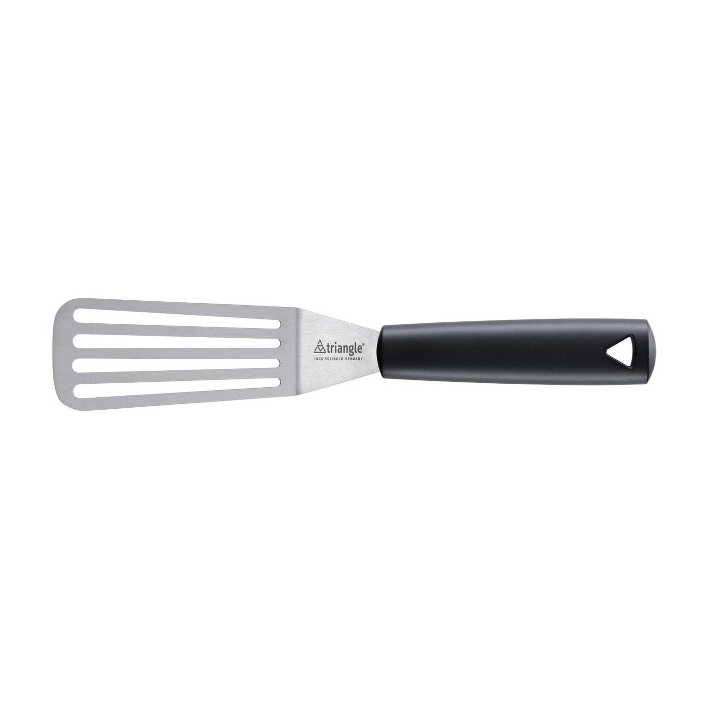 TRIANGLE Palet met gleuven RVS lemmet 12cm zwart kunststof PP handvat