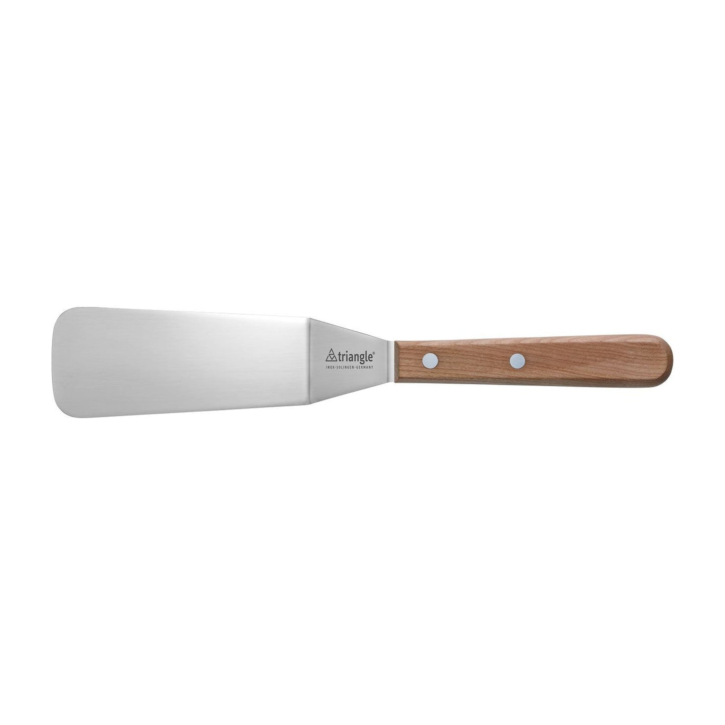 TRIANGLE Palet - spatel met knik RVS lemmet 12cm FSC kersenhout handvat