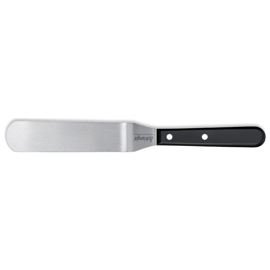 TRIANGLE Palet met knik RVS lemmet 15cm zwart handvat met twee nieten