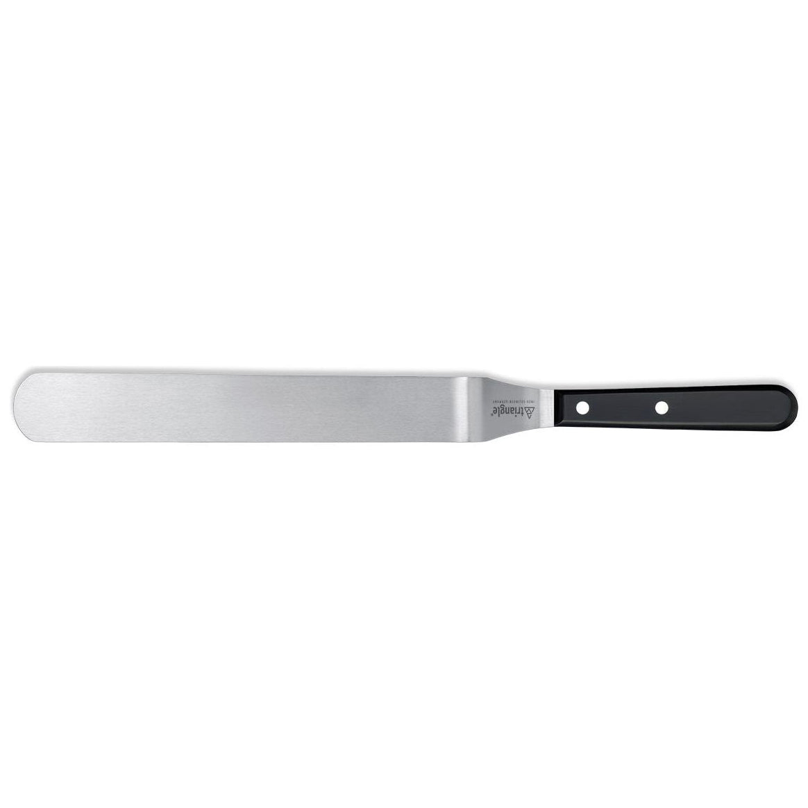 TRIANGLE Palet met knik RVS lemmet 25cm zwart handvat met twee nieten