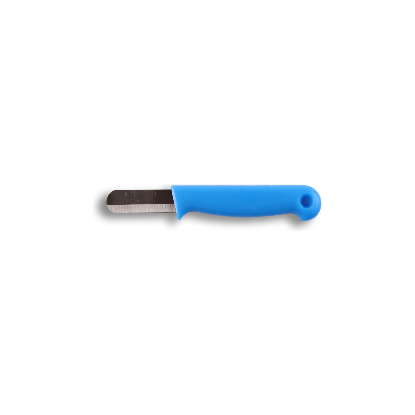 Paprikamesje bandstaal blauw heft met gat