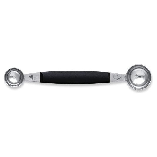 TRIANGLE roestvrijstalen Pommes-Parisienne - meloen - appel - groente - boor - lepel Ø 22mm en 30mm met zwart kunststof heft