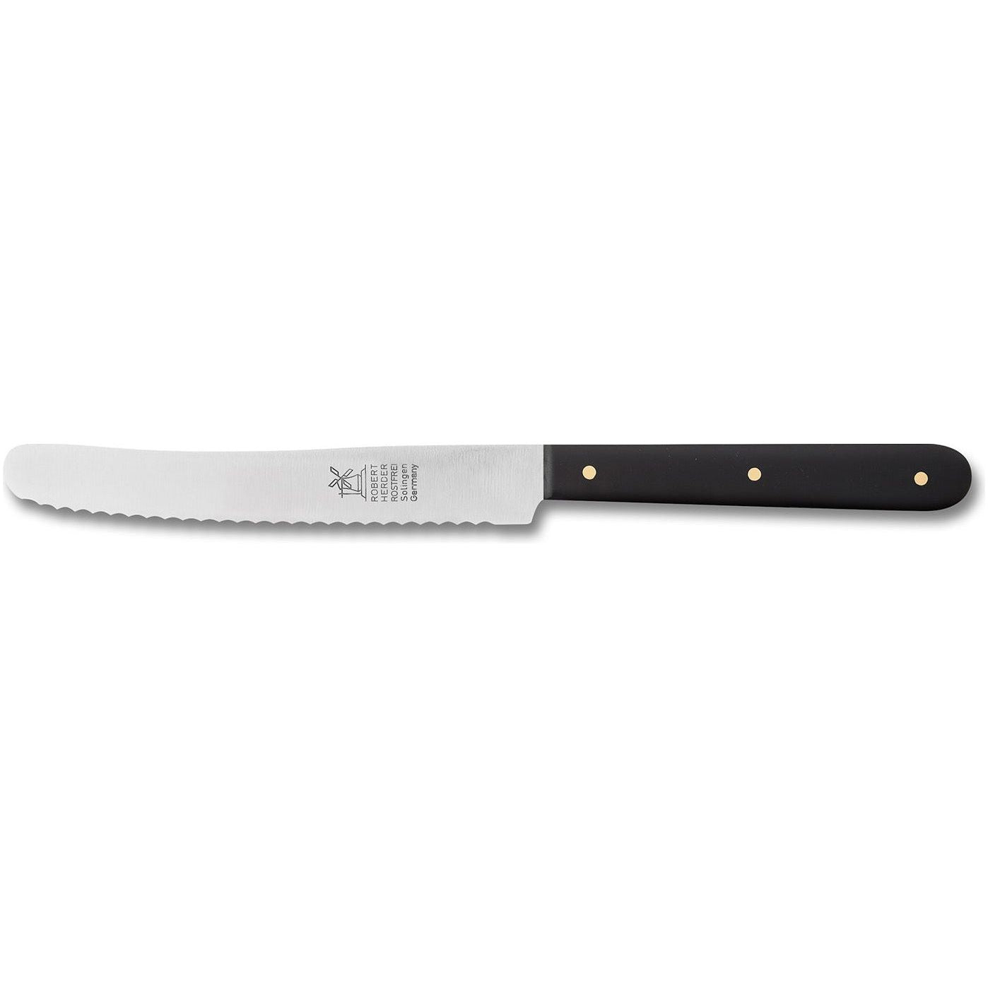 ROBERT HERDER Frans ontbijt- tafelmes 12cm RVS lemmet en zwart POM heft