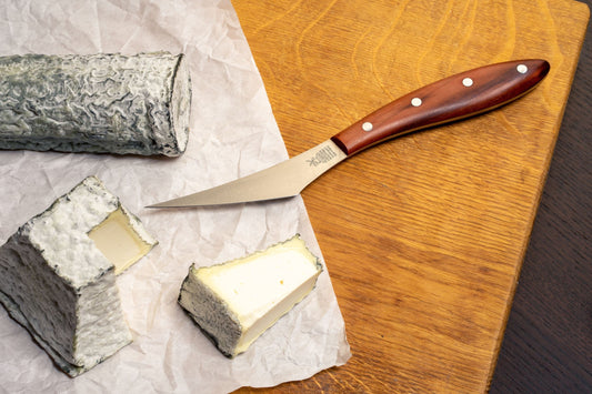 ROBERT HERDER Fromâgo Kapro kaasmes RVS lemmet 8cm gladde snede en elegant FSC pruimenhouten heft