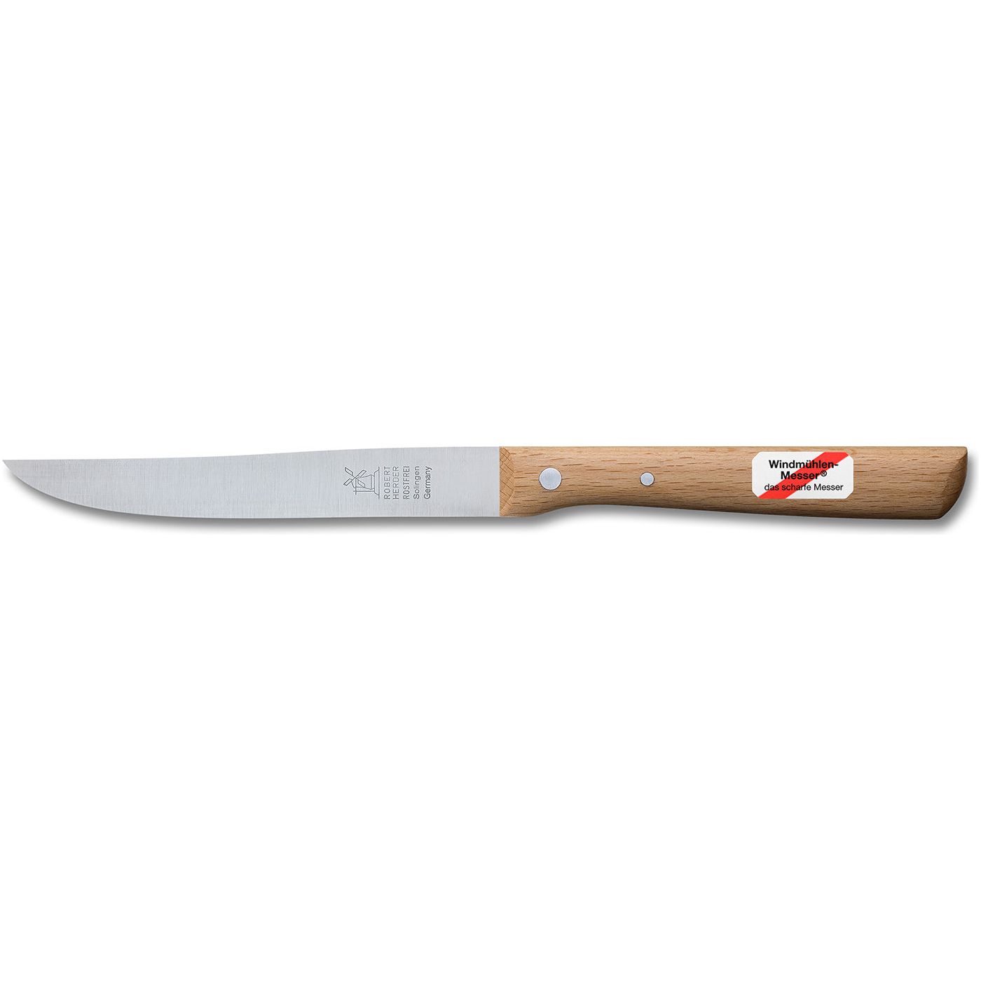 ROBERT HERDER "Hahnefeder" Universeelmes 13cm RVS lemmet FSC Roodbeukhouten heft