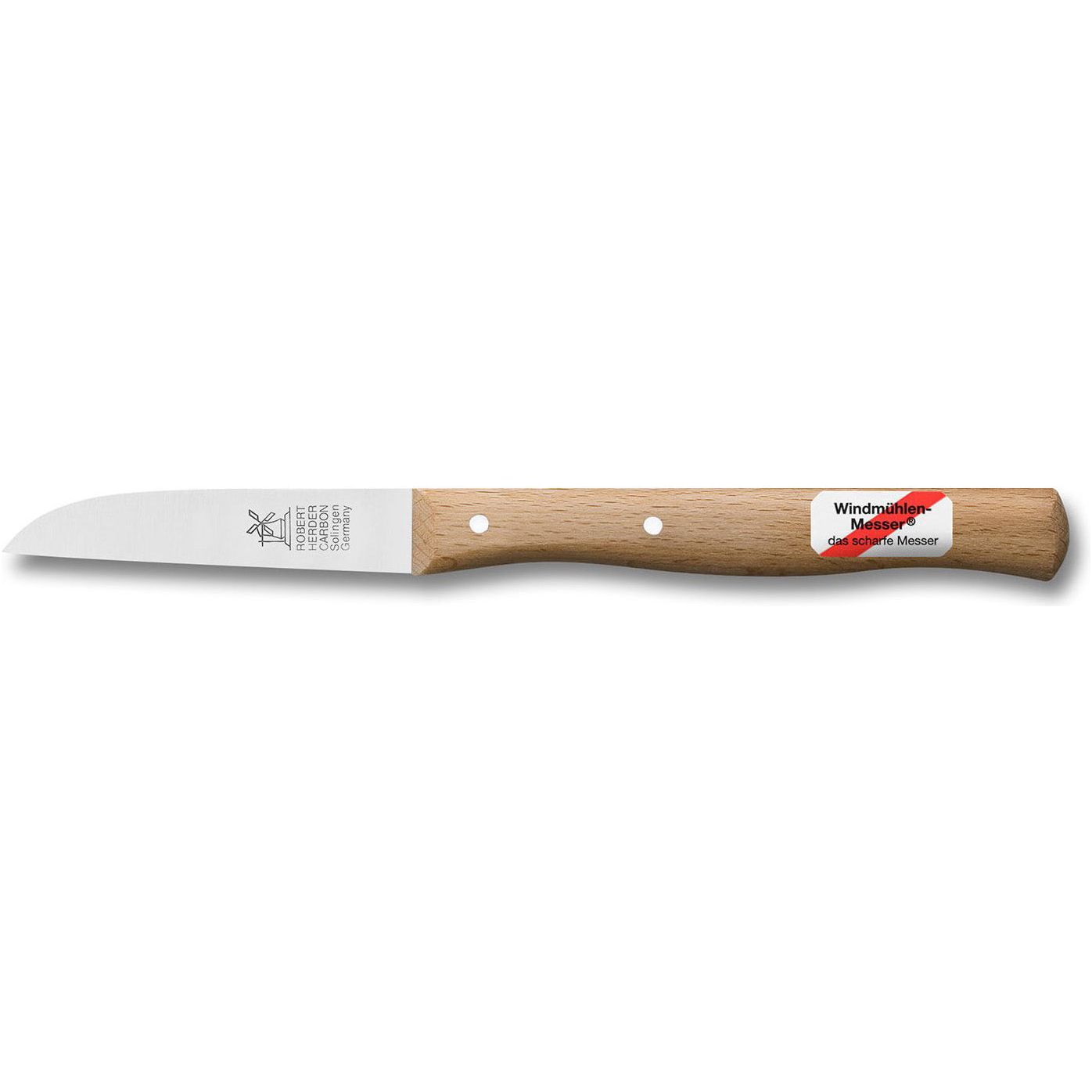 ROBERT HERDER Klassiker 7cm Carbonstalen lemmet met lang roodbeukhouten heft
