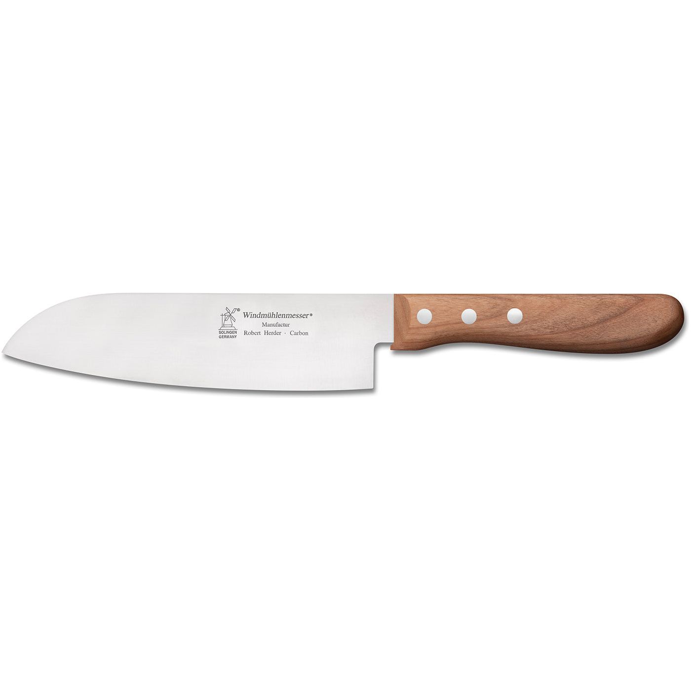 Robert Herder Santoku 16,5 cm RVS lemmet en luxe Kersenhouten heft