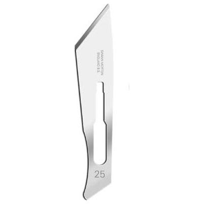 Skalpelmesjes no. 25 / 100 st. Swann Morton Niet steriel RVS