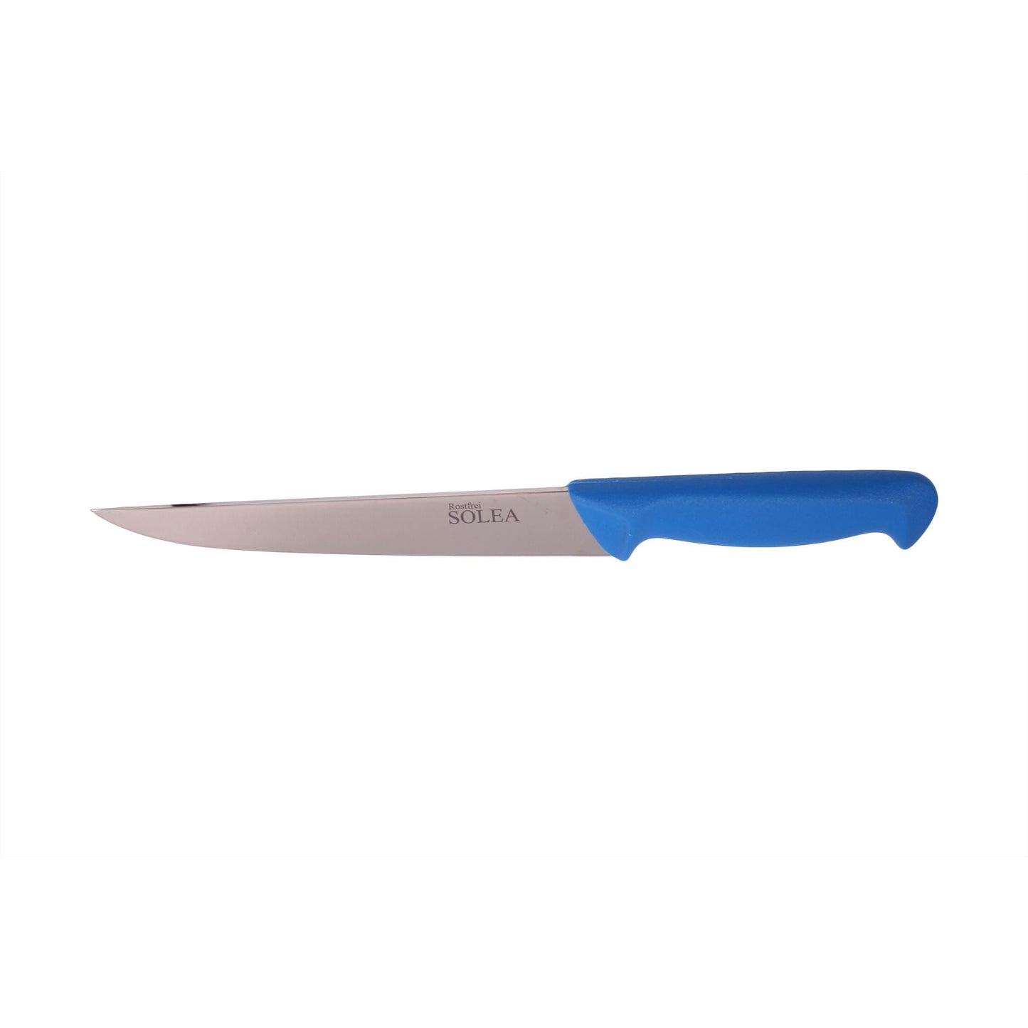 SOLEA Steekmes/slagersmes 19,5 cm Roestvrijstaal met blauw kunststof heft