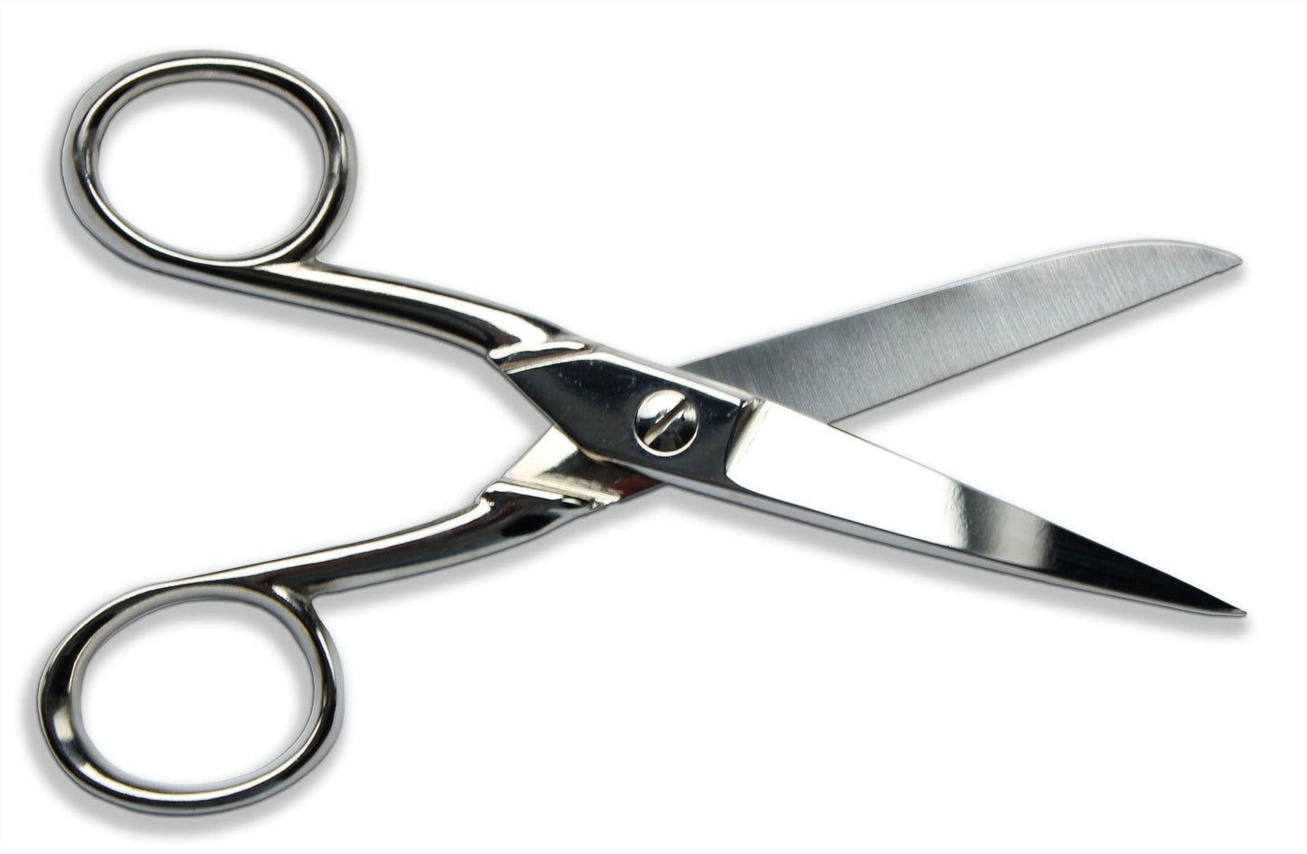 BEXFIELD geheel metalen huishoudschaar vernikkeld carbonstaal 12,5cm linkshandig