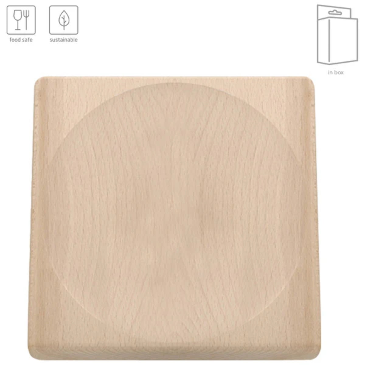 TRIANGLE professioneel RVS wiegemes 14cm - noten - kruiden - houten heft + snijplank