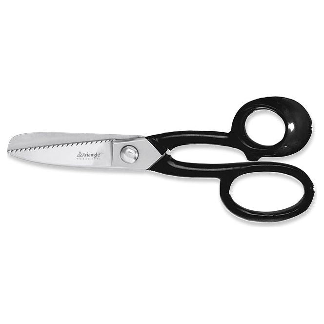 Triangle leder / rubber / vis schaar gehard roestvrijstaal 12cm
