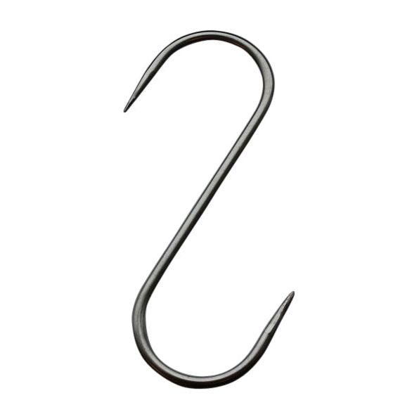 SOLEA Vleeshaak, Fruithaak of Vishaak roestvrijstaal met dubbelspits 18 cm