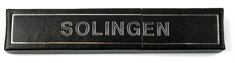 WELTMEISTER de LUXE Scheermes uit SOLINGEN met fraai olijfhouten heft