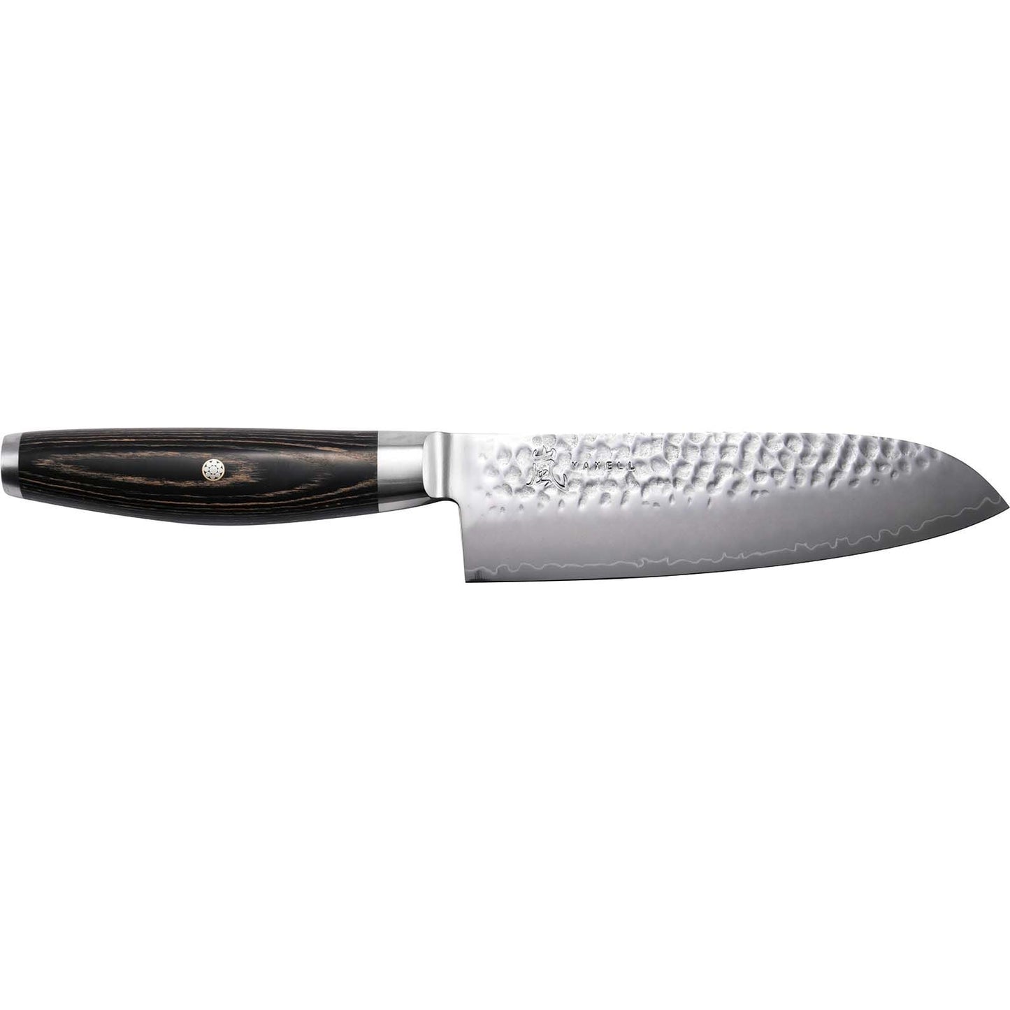 Yaxell Ketu Santoku 16.5 cm 3 laags roestvrijstaal met zwart pakka wood heft